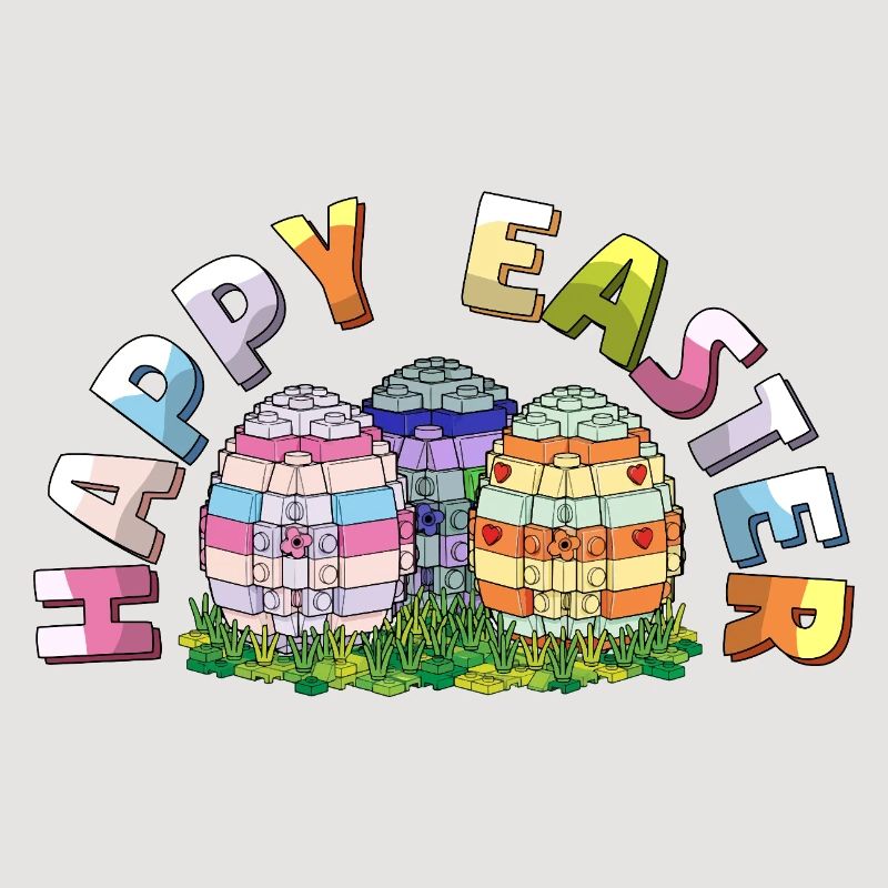 Happy Easter Brick Builder Easter Eggs Bricks
