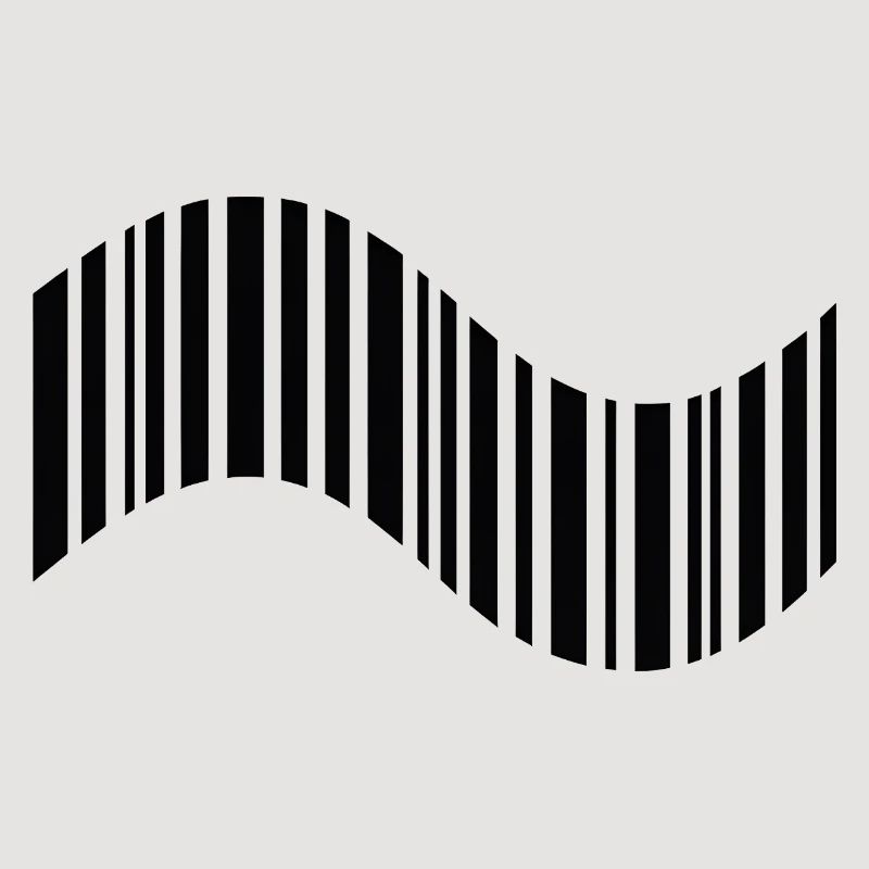 Code-barres en forme ondulée