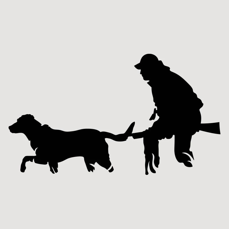 Jäger mit Hund