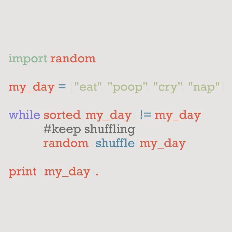 Lustiger Python-Code über den Alltag, Baby