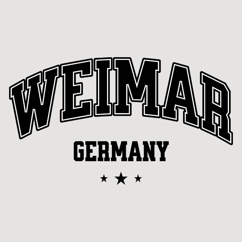 Conception de lettrage de l'université de Weimar