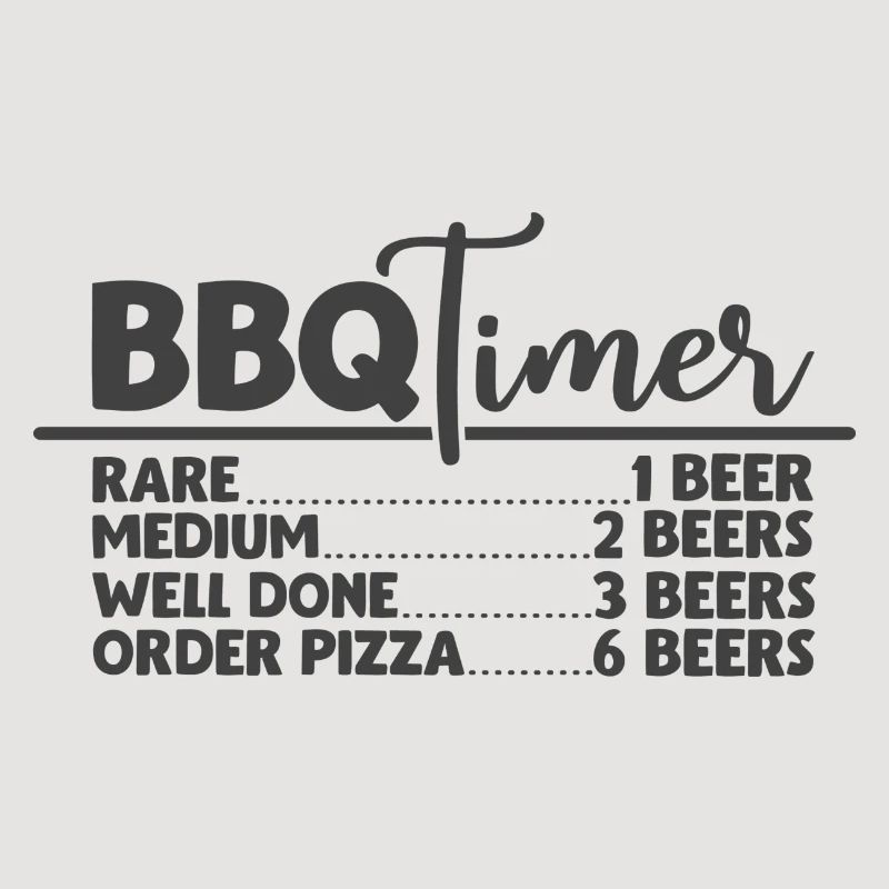 BBQ Timer Grill Spruch Design