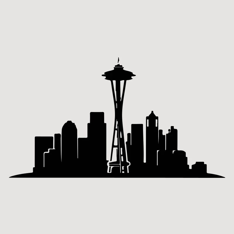 Seattle Skyline Silhouette