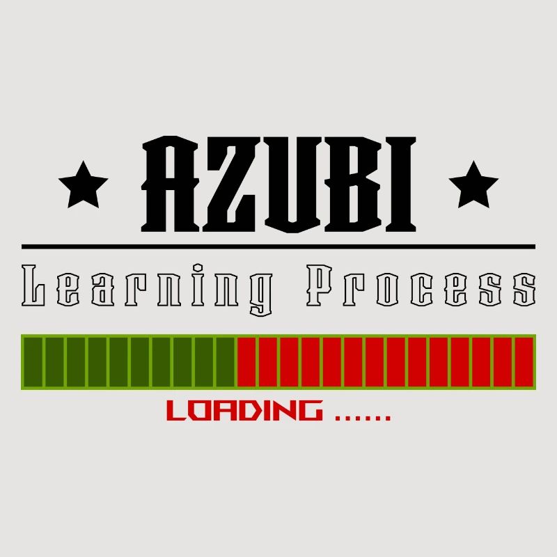 AZUBI learning process loading white tshirt