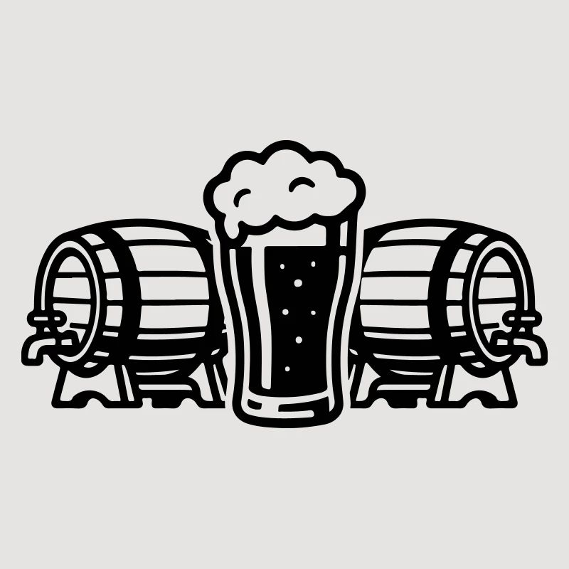 Bier Bierfass Bierglas