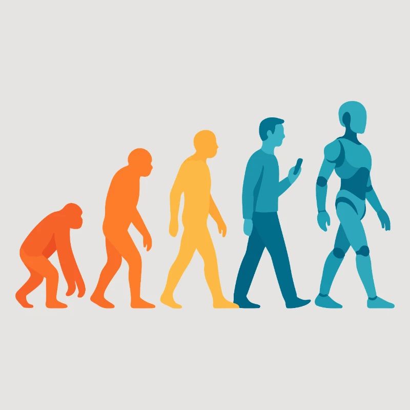 Evolution zum Roboter Outline