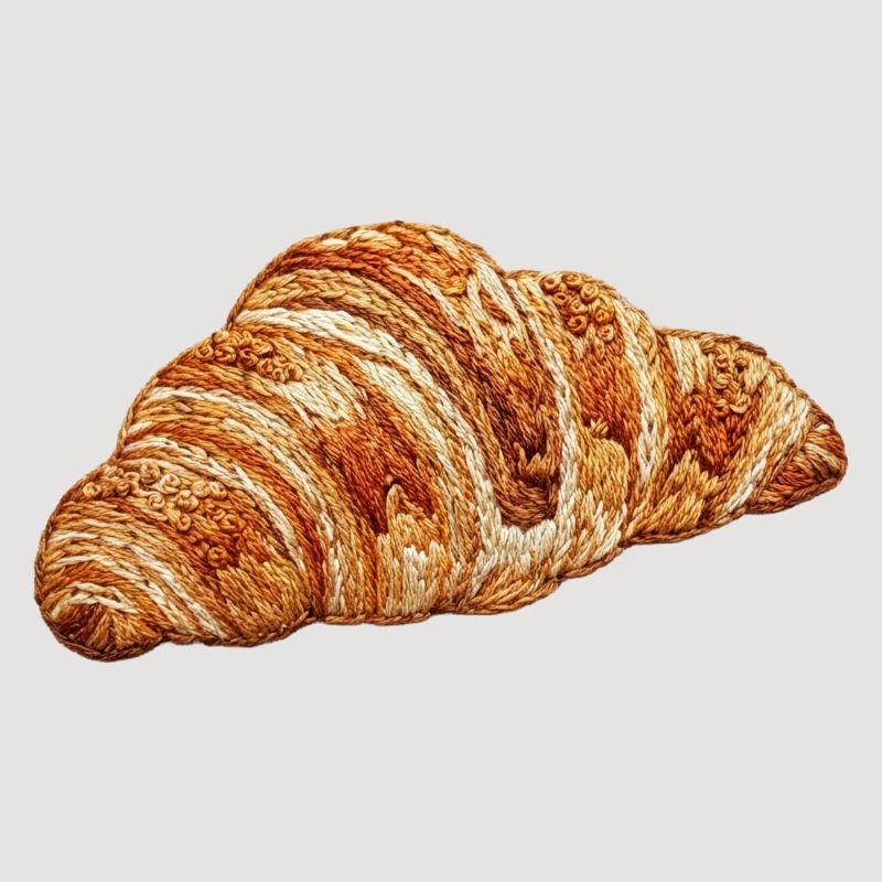Croissant brodé (imprimé)