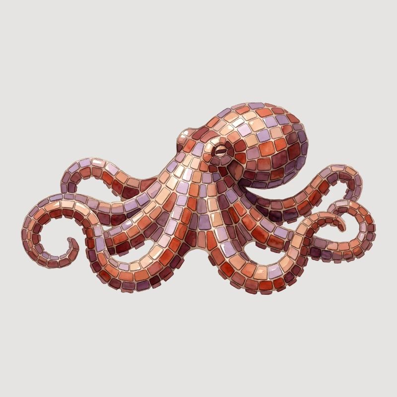 Octopus Mosaic - Artistic Sea Design