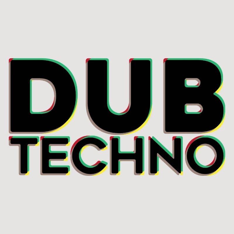 Dub Techno Neon Outline