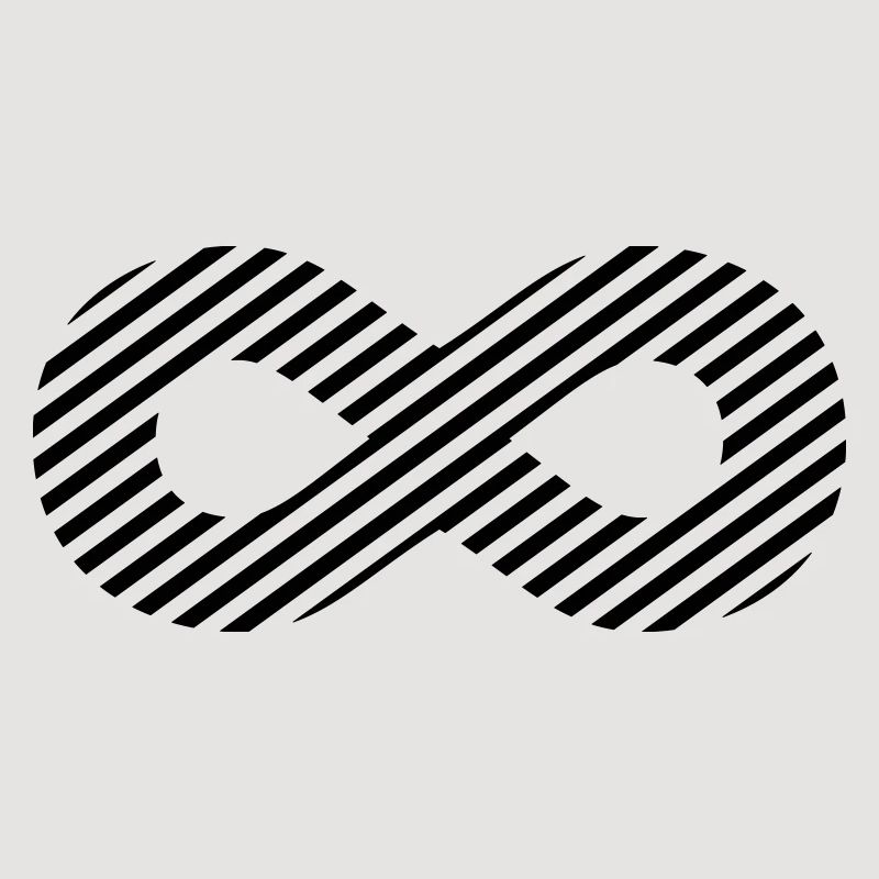 Infinity sign - pattern stripes