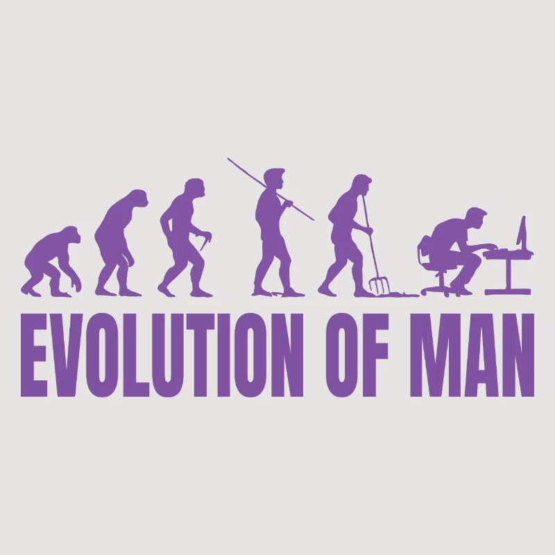 Programmeur Computer Freak Evolution Rétro