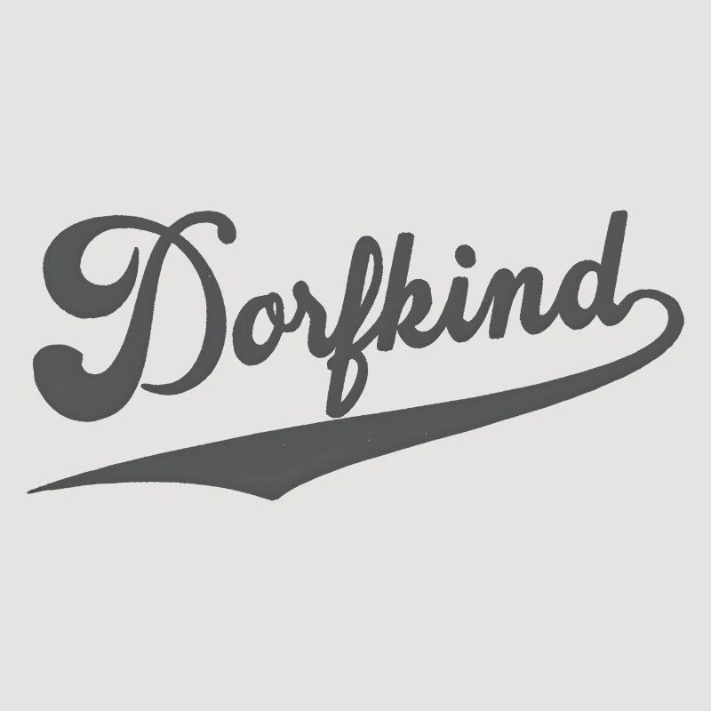 Dorfkind Design – Retro Script Logo mit Schwung