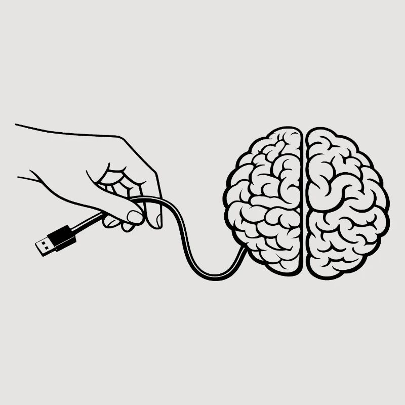 Connecteur de câble Brain Head Intelligence Intelligence artificielle
