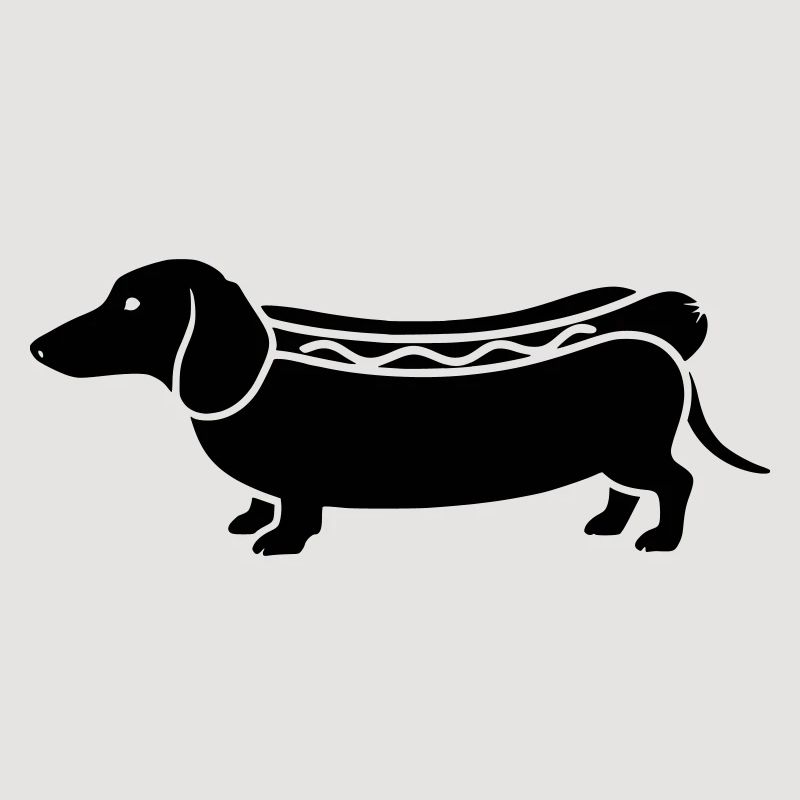 Dackel Hot Dog Wurst Silhouette
