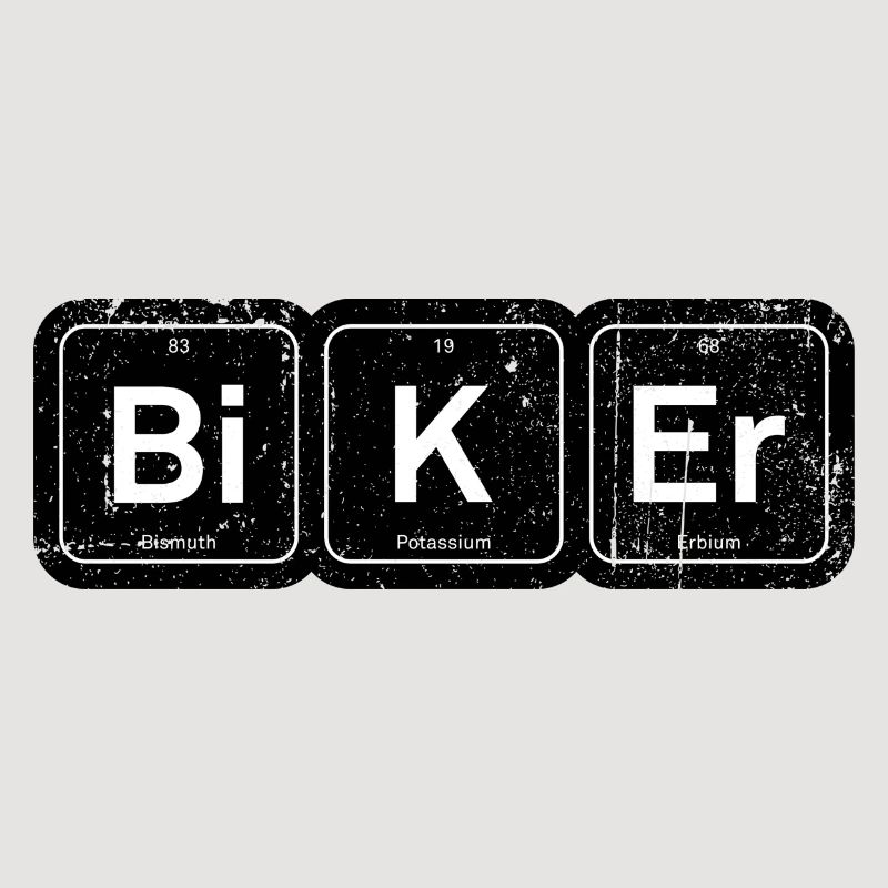 Biker-Elemente: Periodischer Tee