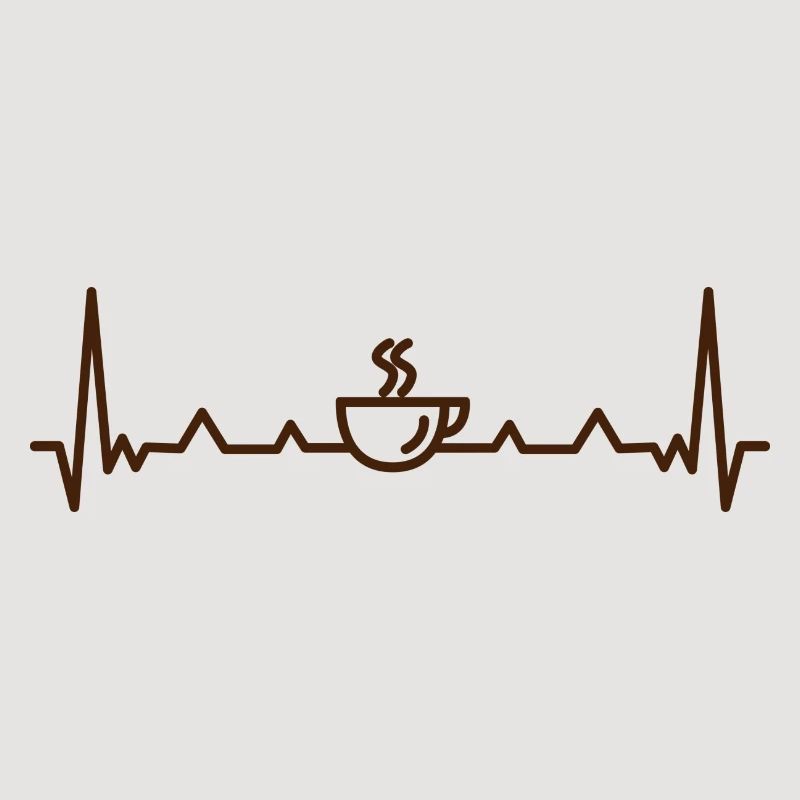 Coffee Pulse Heartbeat Pattern