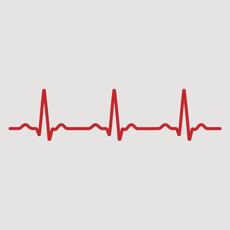 Seamless Red Ecg Heartbeat Pattern