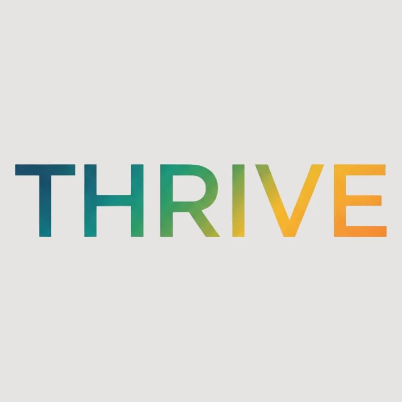 Lettrage dégradé Thrive