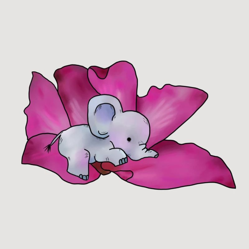 Éléphant en fleur