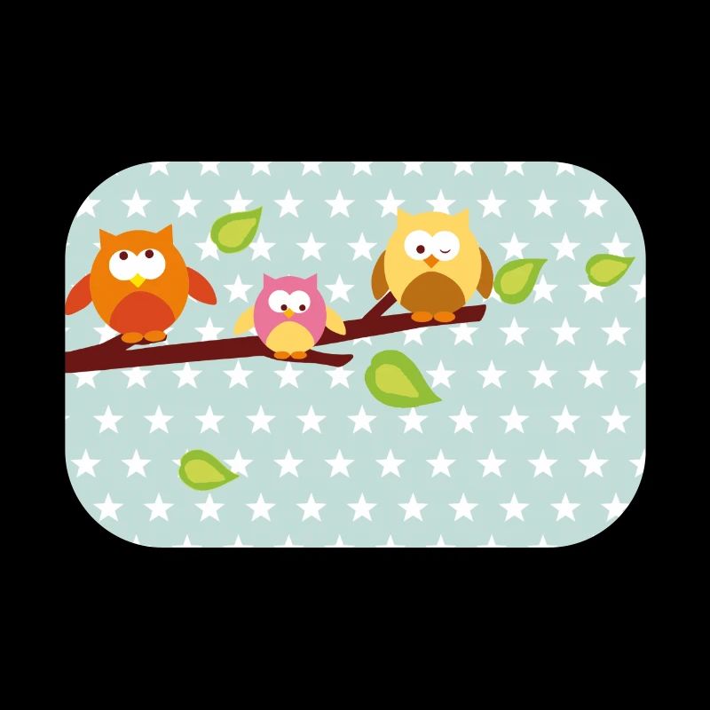 Little owls with mint asterisk | Customisable