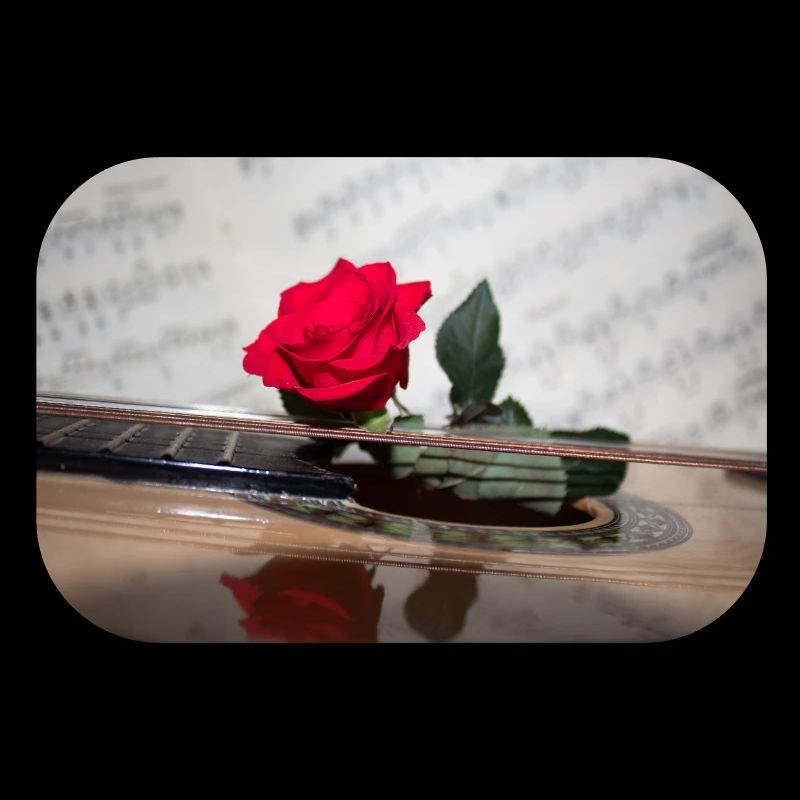 Red Rose on Guitar