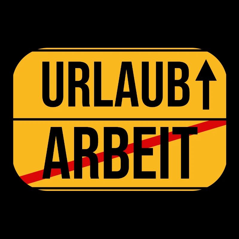 Urlaub Arbeit Wegweiser Design