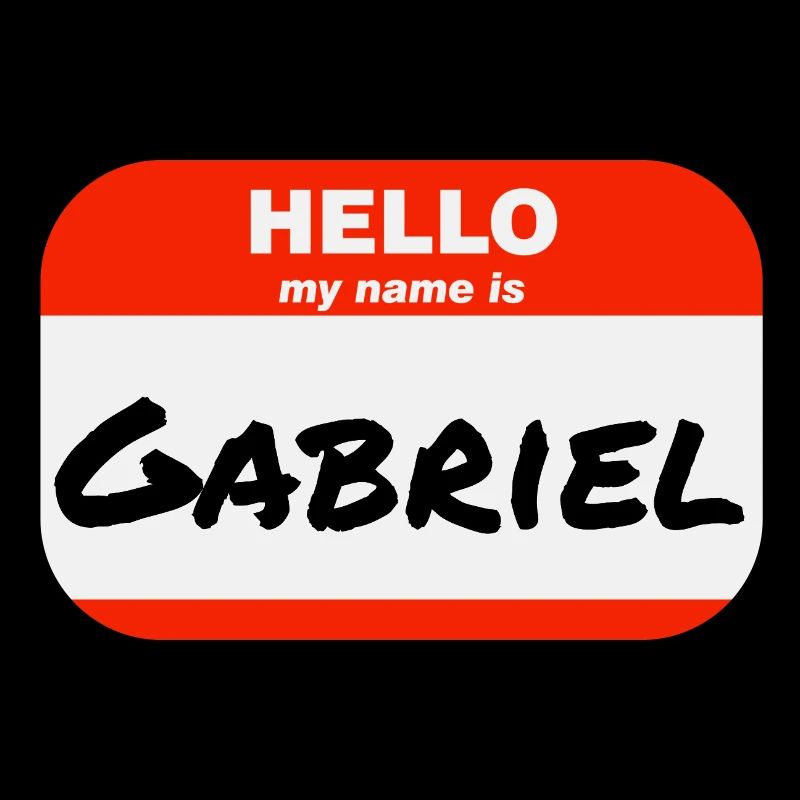 Hello My Name Is Gabriel Label Name Tag