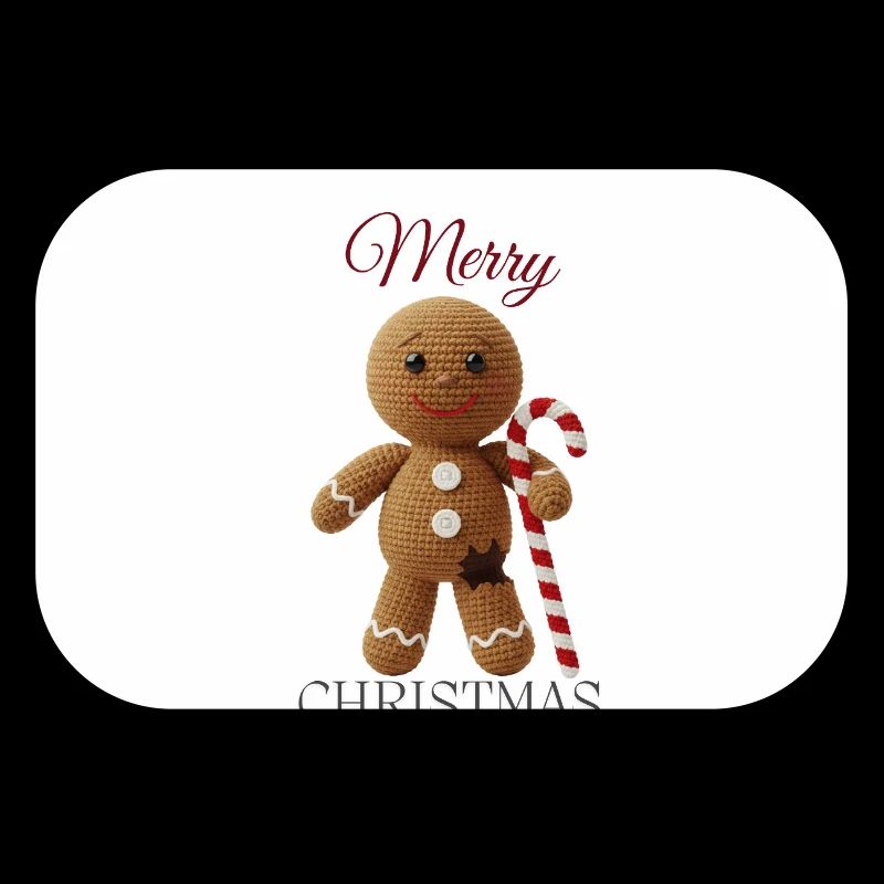 Gingerbread man with candy cane