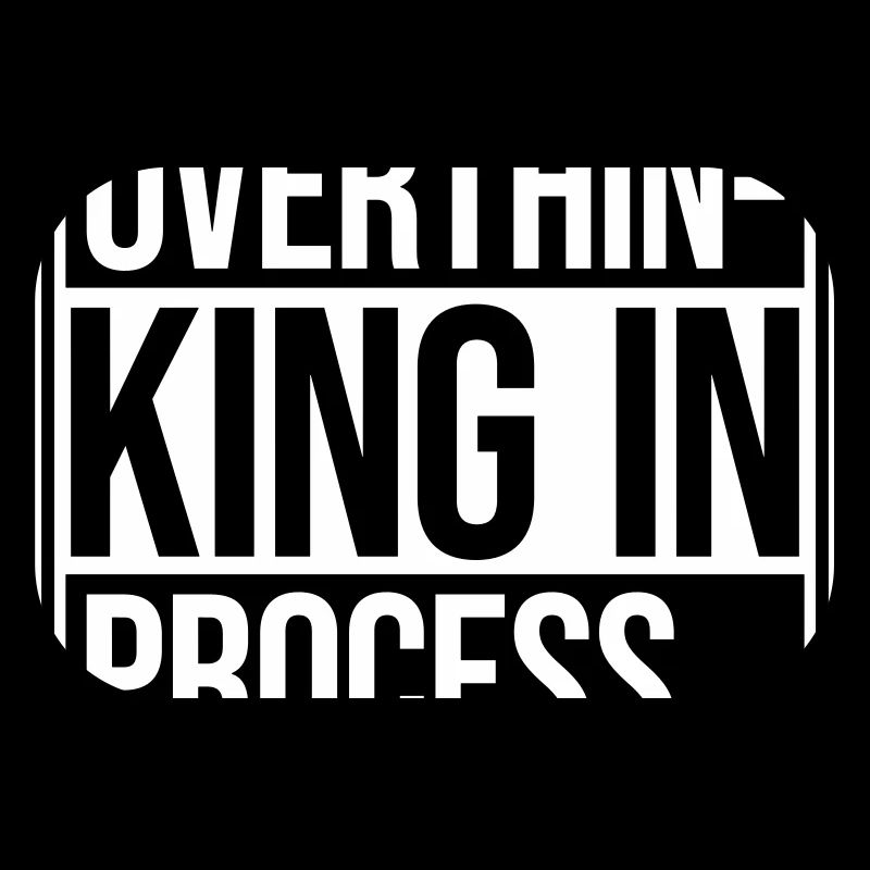 Overthinking In Process Funny Brooding Saying Logo