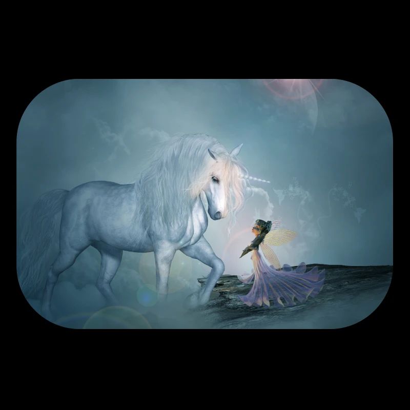 Wunderbares Einhorn mit Fee