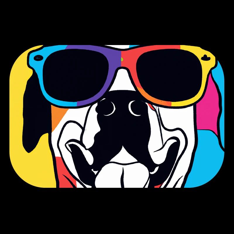 Vibrant Sunglass Pup Pop Art