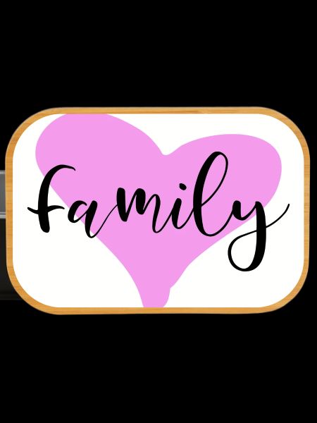 Affiche familiale avec cœur