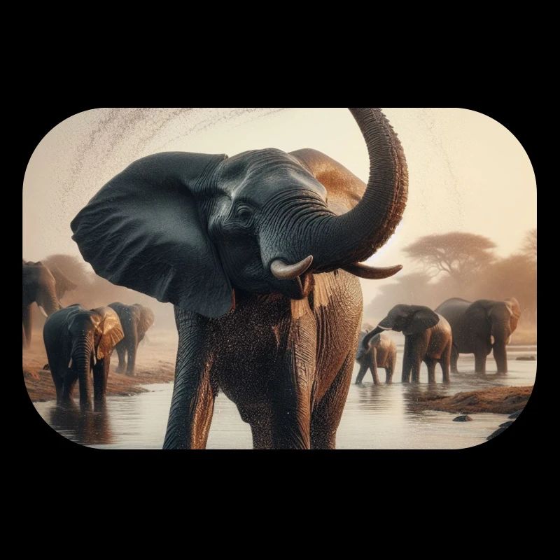 Éléphants dans la jungle