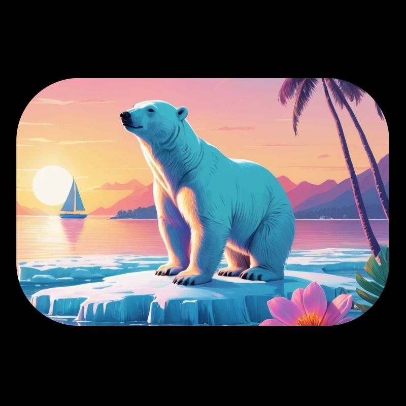 Eisbär im Urlaub