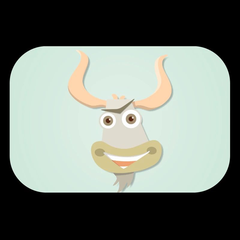 Fröhliche Illustration eines Yakkopfes