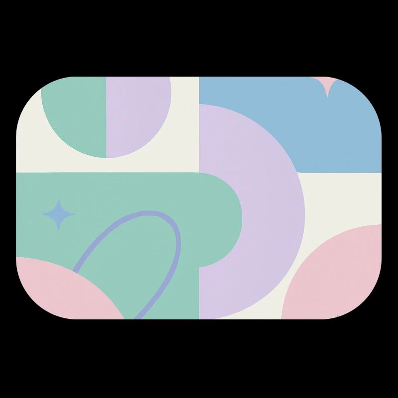 Pastel geometric cosmos design