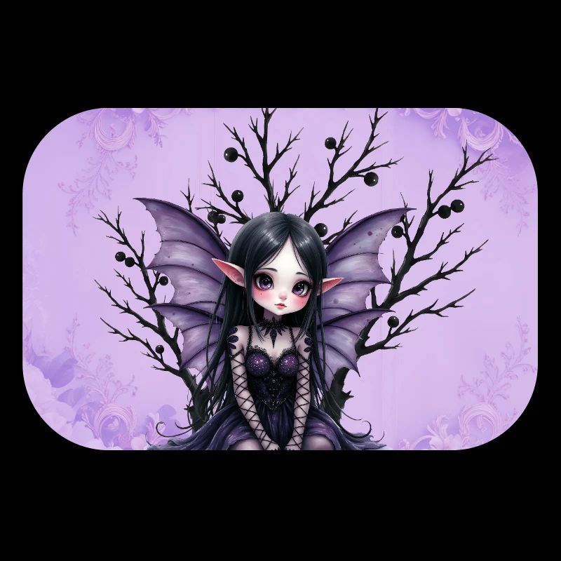 Vampir Fee Mädchen auf dunklem Baum