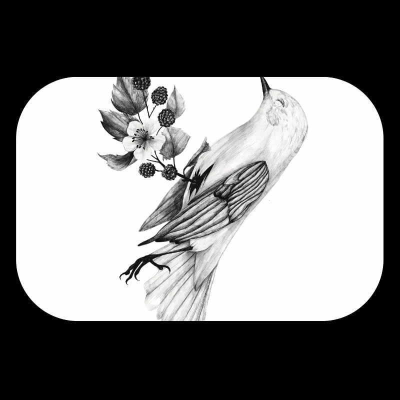 Bird with plants