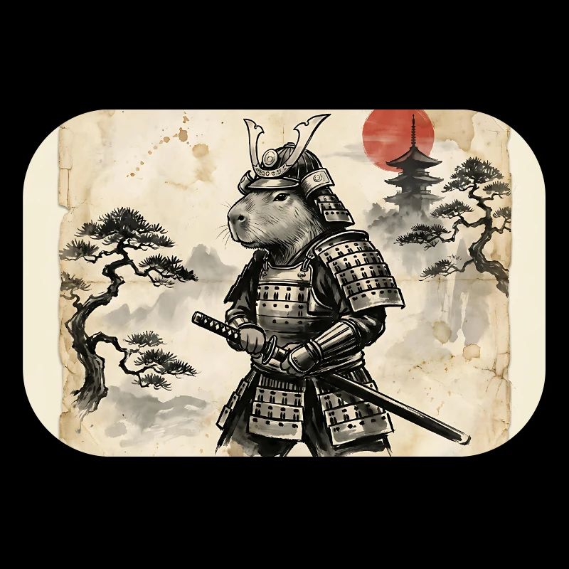 Capybara Samurai Japanese Warrior