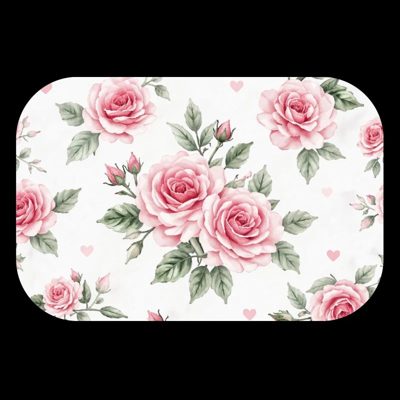Motif Roses et Cœurs