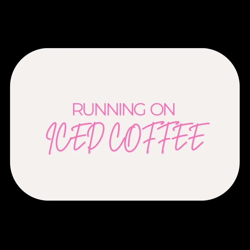 "RUNNING ON ICED COFFEE" Graphic Tee Design