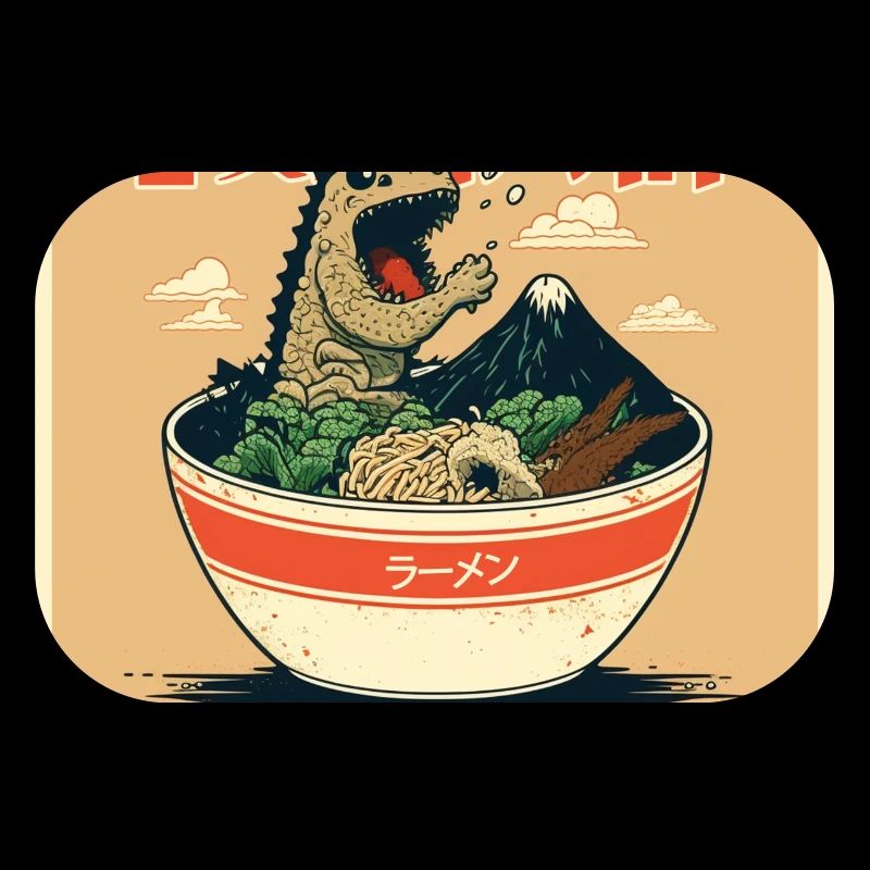Ramen-Dino im Pop-Art Stil