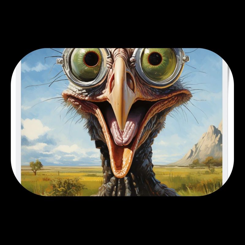 Eccentric Bird with Spectacle Lenses