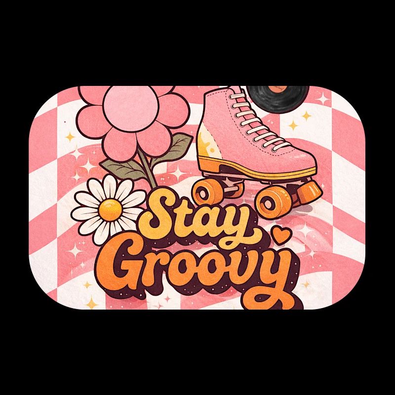 Pink retro roller skates