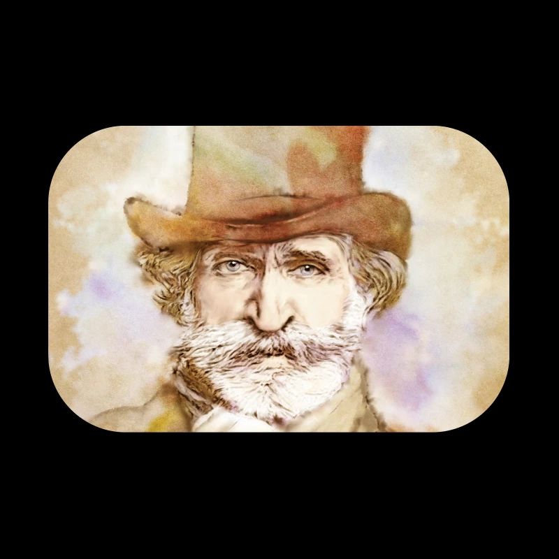 Giuseppe Verdi im Aquarell Stil