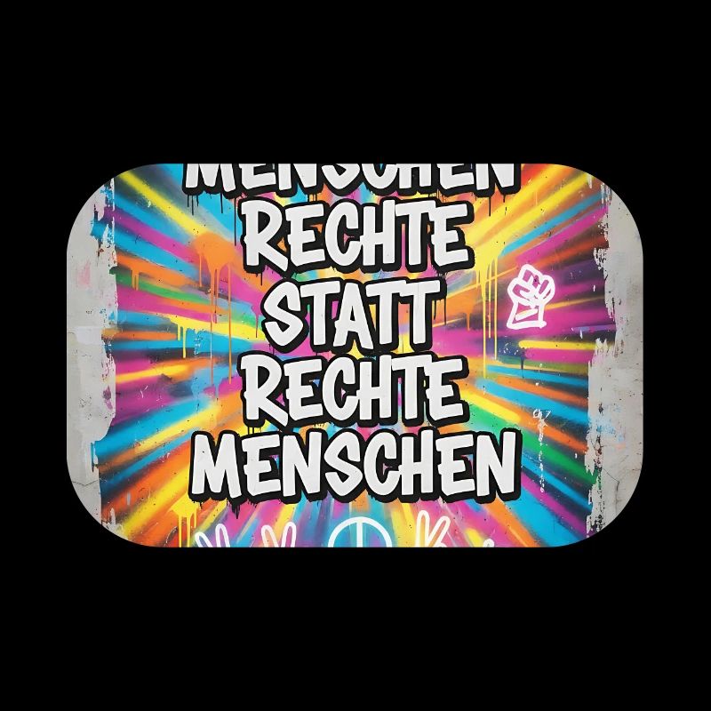 Buntes Graffiti Menschenrechte Statement