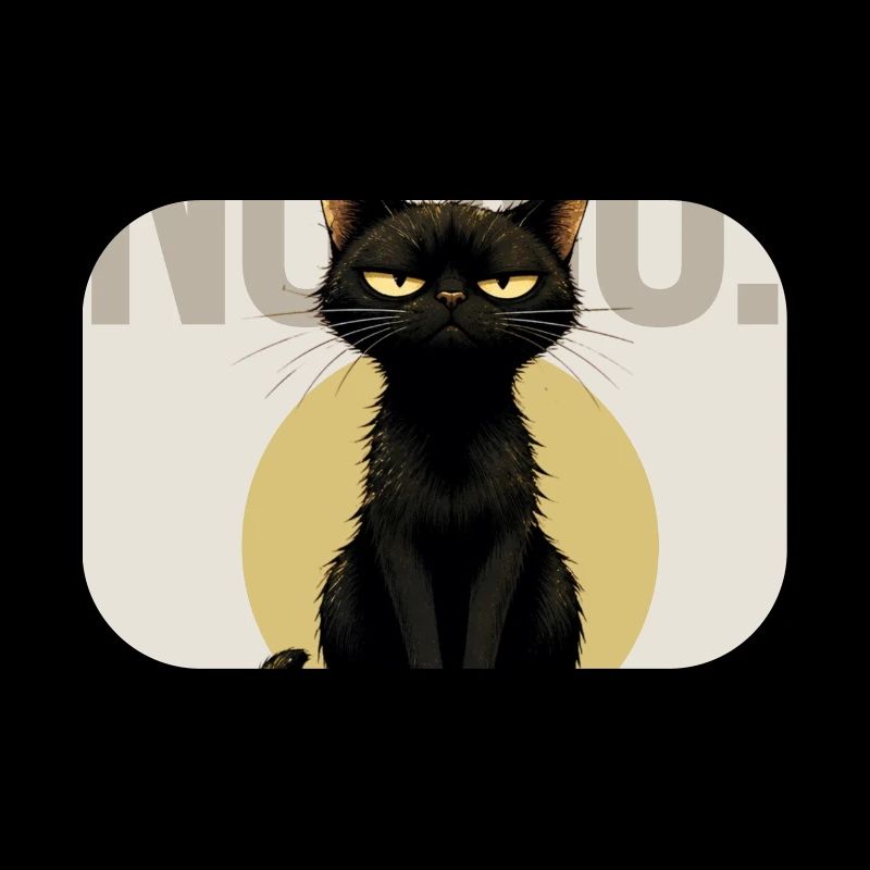 NON, NON. – Design sarcastique de chat noir