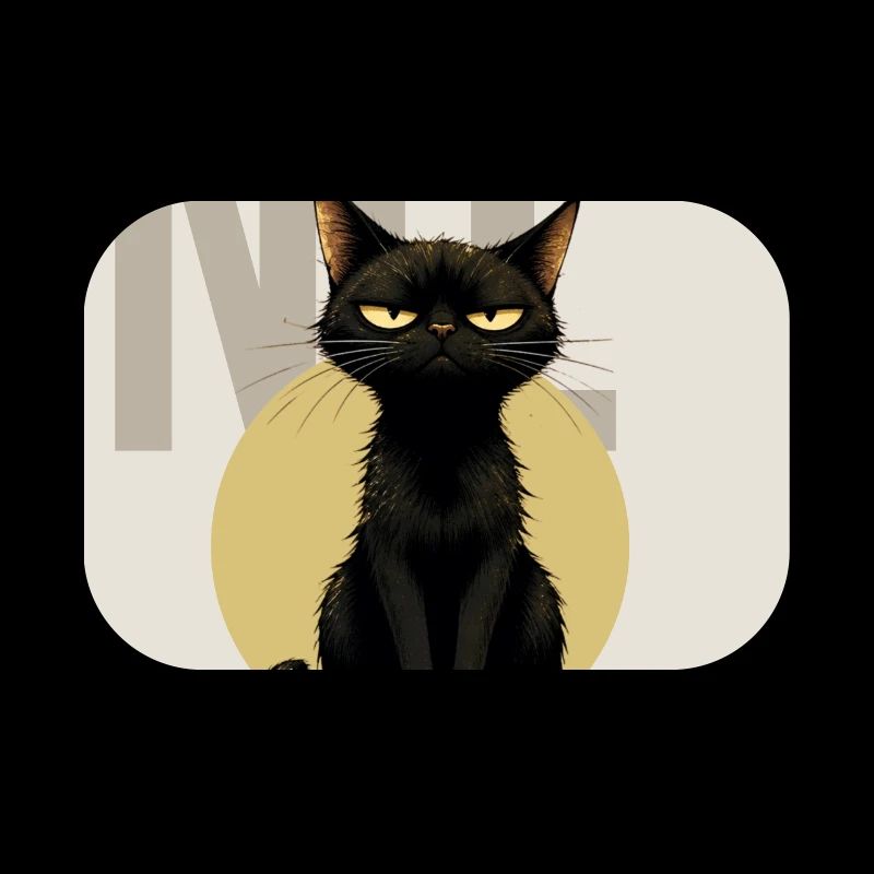 NO. – Sarcastic Black Cat Design