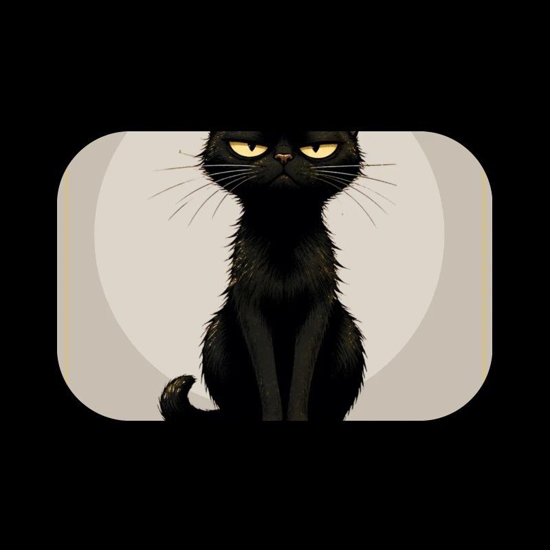 Refus catégorique – Design sarcastique du chat noir