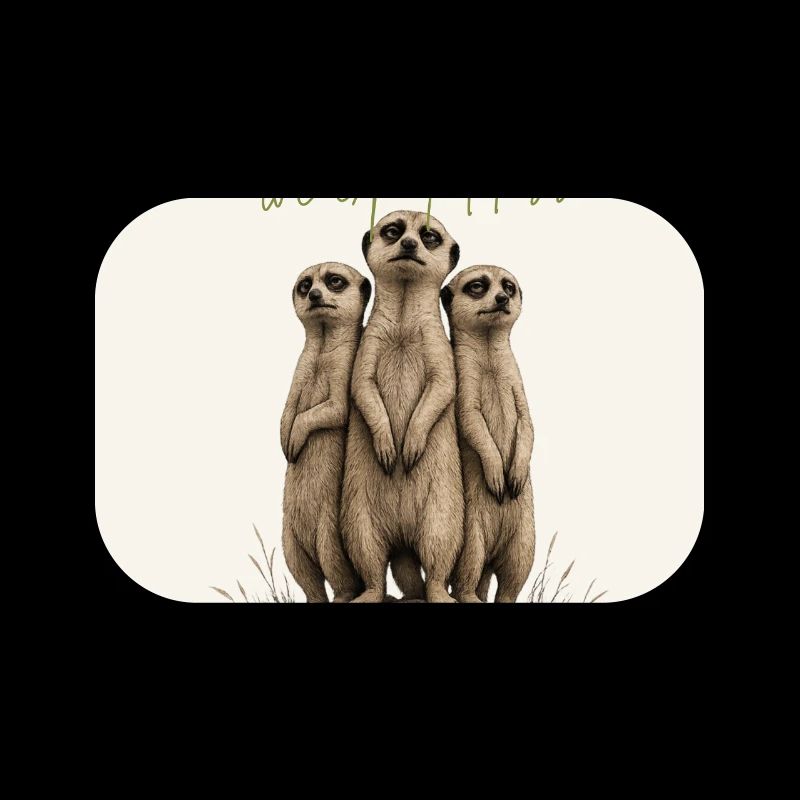 Trio de suricates peu impressionné
